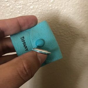 Tiffany & Co. blue enamel ring size 6